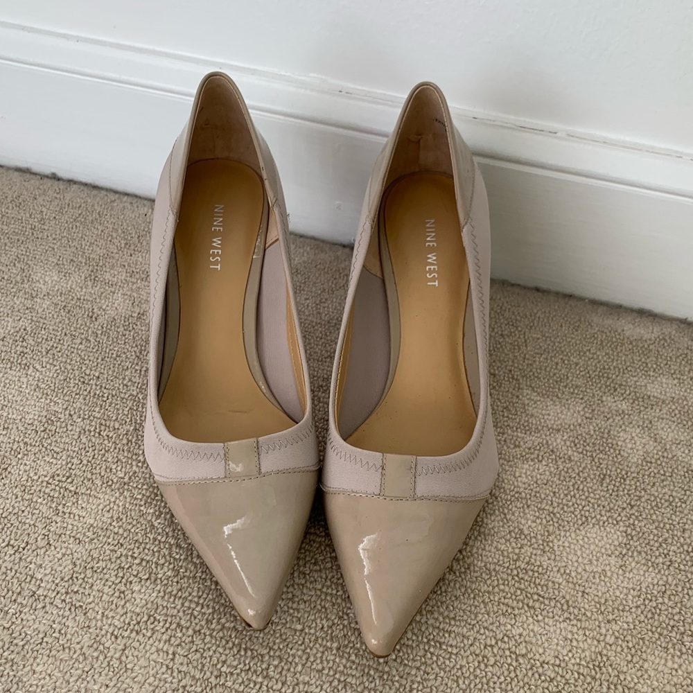 Nine West Taupe Novellos Heels